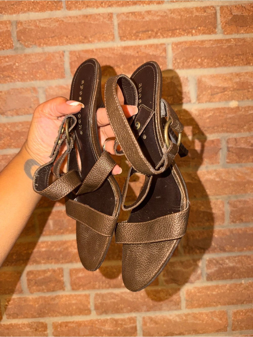 Comfort Plus Brown Leather Strappy Sandals